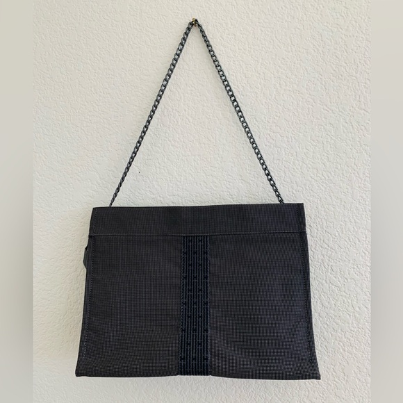 Hermes Clutch Bag Authentic Gray Canvas - Picture 16 of 16